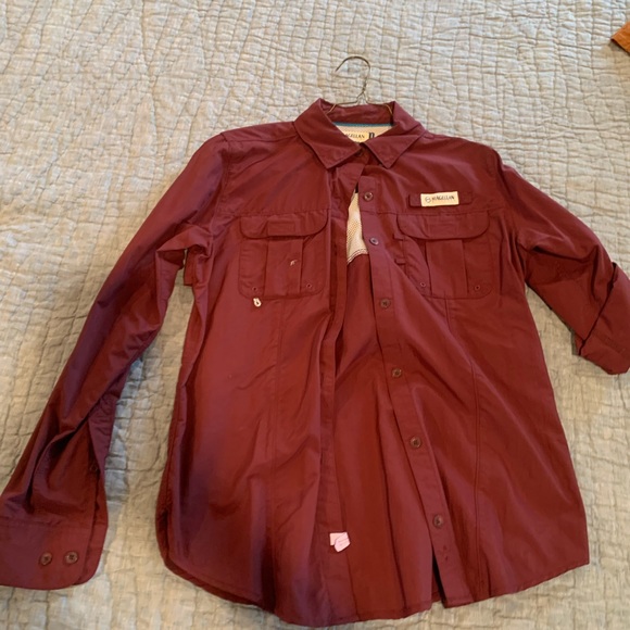 Maroon Magellan Fishing Shirt 